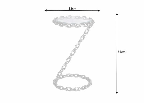 Abilaud CHAIN hõbedane, 33x33xH55 cm
