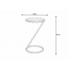Abilaud CHAIN hõbedane, 33x33xH55 cm