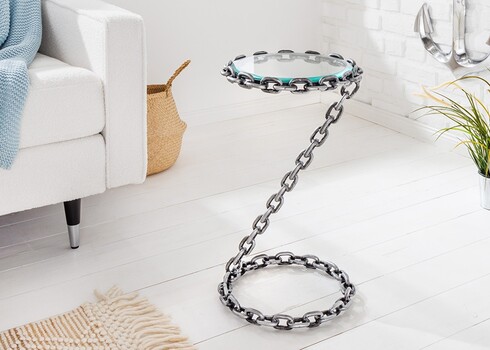 Abilaud CHAIN hõbedane, 33x33xH55 cm