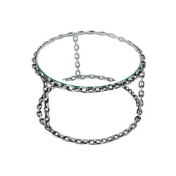 Diivanilaud CHAIN hõbedane, 65x65xH40 cm