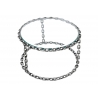 Diivanilaud CHAIN hõbedane, 65x65xH40 cm