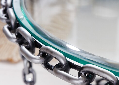 Diivanilaud CHAIN hõbedane, 65x65xH40 cm