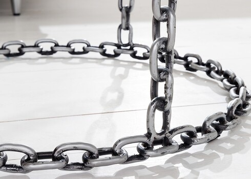 Diivanilaud CHAIN hõbedane, 65x65xH40 cm