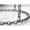 Diivanilaud CHAIN hõbedane, 65x65xH40 cm