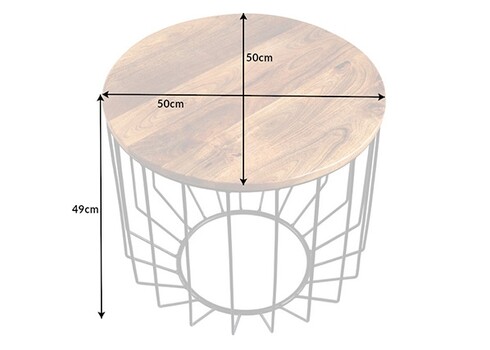 Diivanilaud FACTORY LOFT mango, D50xH49 cm