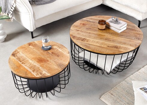 Diivanilaudade komplekt FACTORY LOFT mango, 2 tk