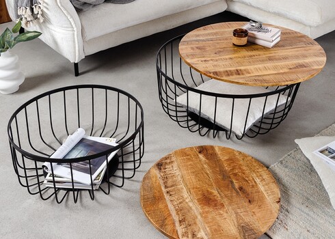 Diivanilaudade komplekt FACTORY LOFT mango, 2 tk