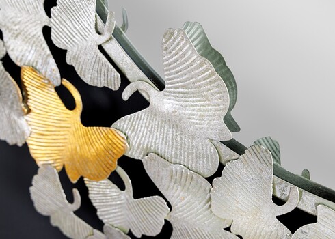 Seinapeegel GINKO hõbe / kuld, 92x4xH92 cm