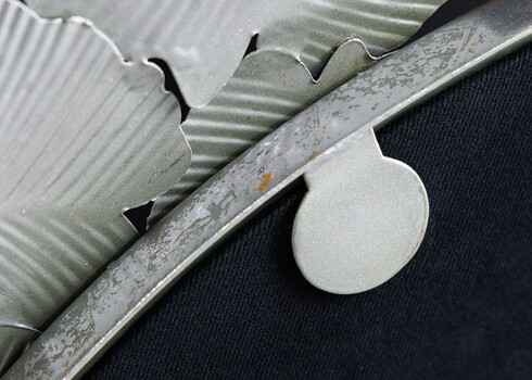 Seinapeegel GINKO hõbe / kuld, 92x4xH92 cm