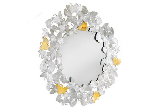 Seinapeegel GINKO hõbe / kuld, 92x4xH92 cm