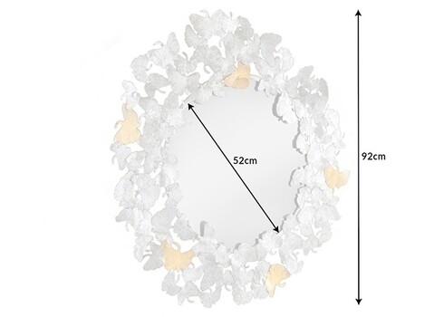 Seinapeegel GINKO hõbe / kuld, 92x4xH92 cm