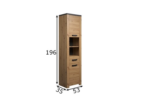 Vannitoakapp FOLLOW tamm / hall, 53x35xH196 cm