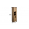 Vannitoakapp FOLLOW tamm / hall, 53x35xH196 cm