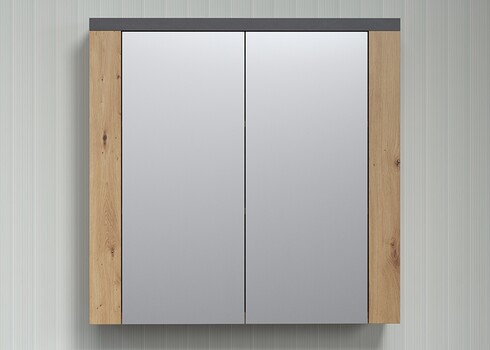 Peegelkapp FOLLOW tamm / hall, 79x20xH78 cm