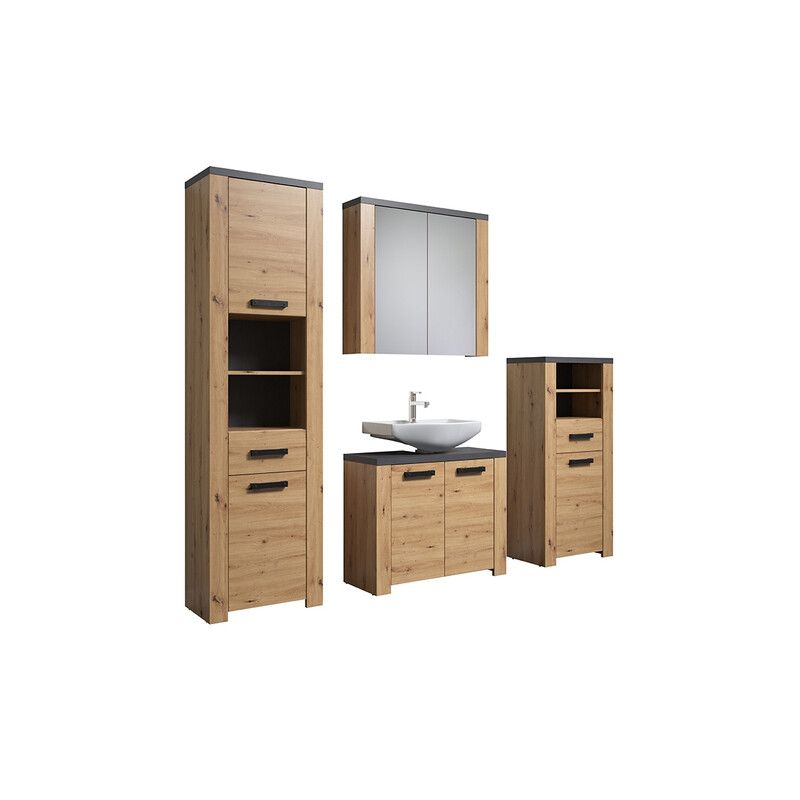 Vannitoamööbli komplekt FOLLOW tamm / hall