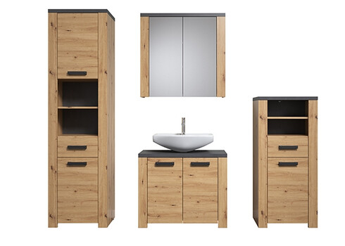 Vannitoamööbli komplekt FOLLOW tamm / hall