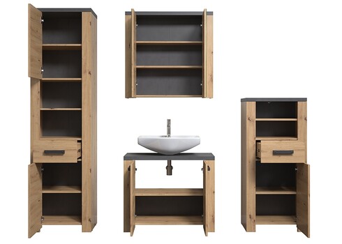 Vannitoamööbli komplekt FOLLOW tamm / hall