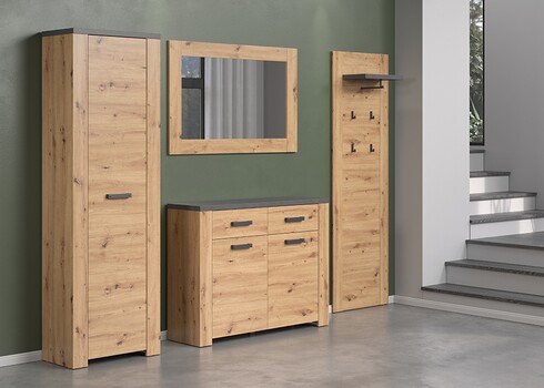 Esikukapp FOLLOW tamm / hall, 62x35xH199 cm