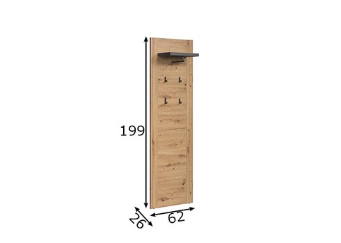 Seinanagi FOLLOW tamm / hall, 62x29xH199 cm