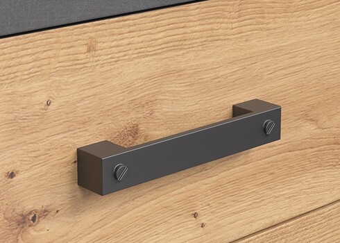 Kummut FOLLOW tamm / hall, 116x35xH91 cm