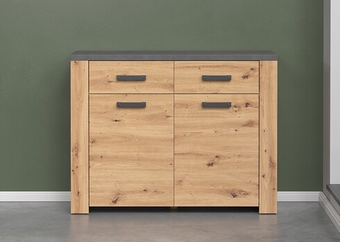 Kummut FOLLOW tamm / hall, 116x35xH91 cm