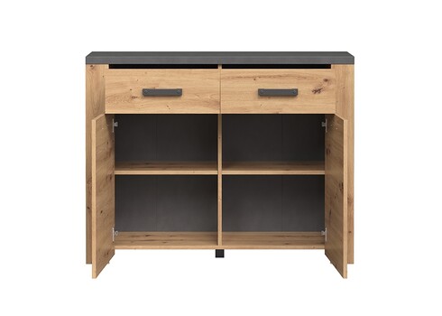 Kummut FOLLOW tamm / hall, 116x35xH91 cm