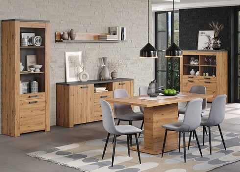 Söögilaud FOLLOW tamm / hall, 160x80xH76 cm