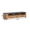 Tv-alus FOLLOW tamm / hall, 180x50xH43 cm