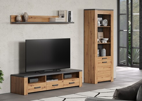 Seinariiul FOLLOW tamm / hall, 180x22xH20 cm