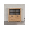 Vitriinkapp FOLLOW tamm / hall, 127x40xH139 cm
