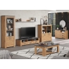 Vitriinkapp FOLLOW tamm / hall, 127x40xH139 cm
