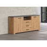 Kummut FOLLOW tamm / hall, 180x40xH83 cm