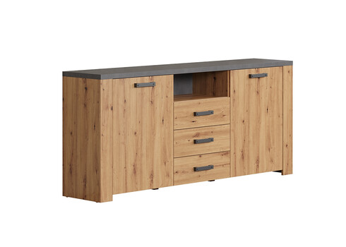 Kummut FOLLOW tamm / hall, 180x40xH83 cm