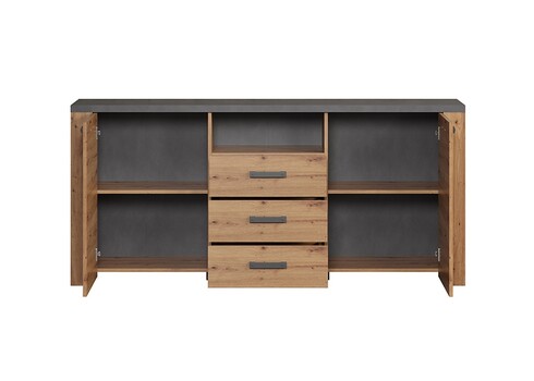 Kummut FOLLOW tamm / hall, 180x40xH83 cm