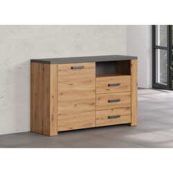 Kummut FOLLOW tamm / hall, 127x40xH83 cm