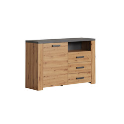 Kummut FOLLOW tamm / hall, 127x40xH83 cm