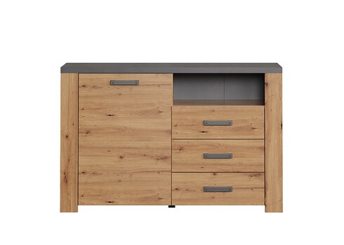 Kummut FOLLOW tamm / hall, 127x40xH83 cm