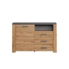 Kummut FOLLOW tamm / hall, 127x40xH83 cm