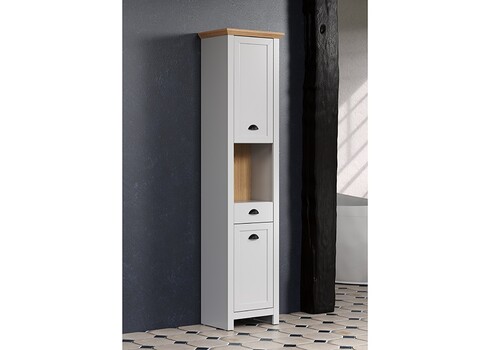 Vannitoakapp LANDSIDE helehall / tamm, 46x33xH191 cm