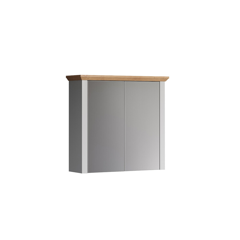 Peegelkapp LANDSIDE helehall / tamm, 78x24xH73 cm