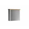 Peegelkapp LANDSIDE helehall / tamm, 78x24xH73 cm