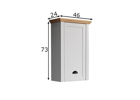 Seinakapp LANDSIDE helehall / tamm, 46x24xH73 cm