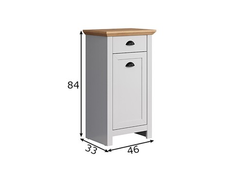 Vannitoakapp LANDSIDE helehall / tamm, 46x33xH84 cm