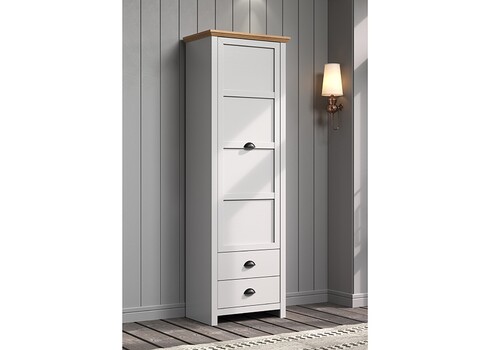 Esikukapp LANDSIDE helehall / tamm, 65x41xH194 cm