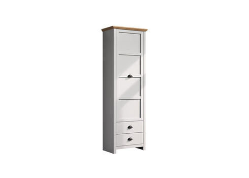 Esikukapp LANDSIDE helehall / tamm, 65x41xH194 cm