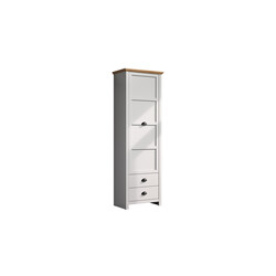 Esikukapp LANDSIDE helehall / tamm, 65x41xH194 cm