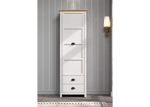 Esikukapp LANDSIDE helehall / tamm, 65x41xH194 cm