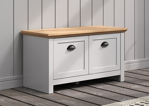 Esikupink LANDSIDE helehall / tamm, 91x41xH49 cm