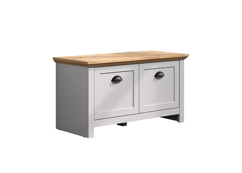 Esikupink LANDSIDE helehall / tamm, 91x41xH49 cm