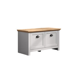 Esikupink LANDSIDE helehall / tamm, 91x41xH49 cm